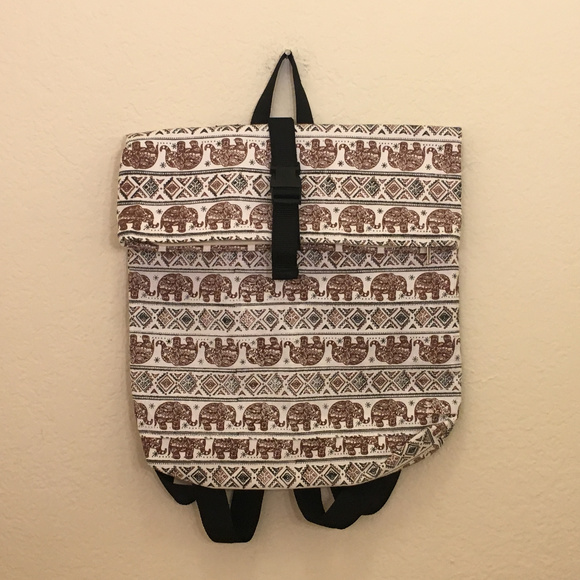 Handbags - Hindi Inspired Elephant Pattern Backpack